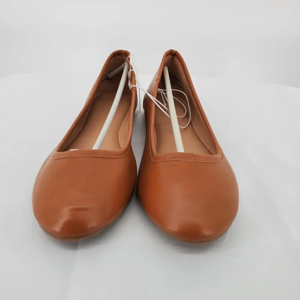 Universal Thread Ballet Flats‎ Everly Cognac Womens 6.5 New